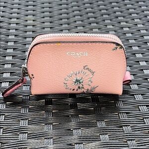 Coach Pink Floral Lipstick Case/Coinpurse